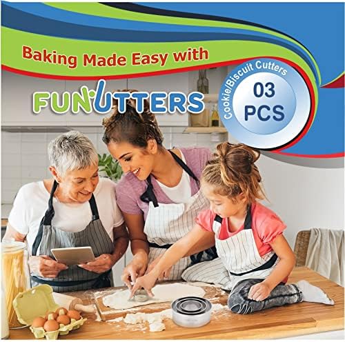 Funutters Premium Cookie Cutter Set 2-4 Heavy Duty for Baking