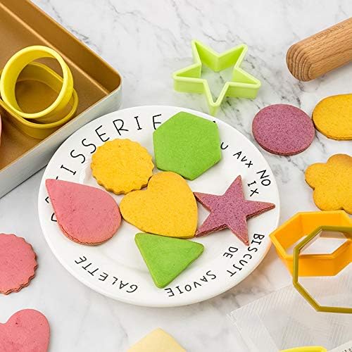 12pcs Color Plastic Cookie Cutters