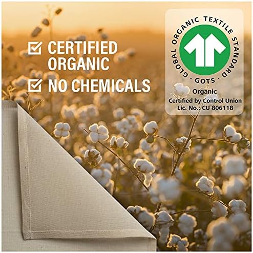 23 x 23 Organic Cotton Cheesecloth for Kitchen Straining Reusable GOTS Certified
