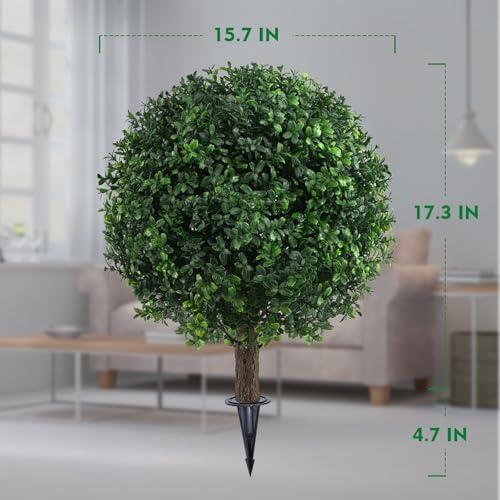 Realistic Boxwood Outdoor Plant Set