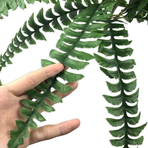 Beebel Artificial Boston Fern Plants 37 Fronds Greenery Bushes