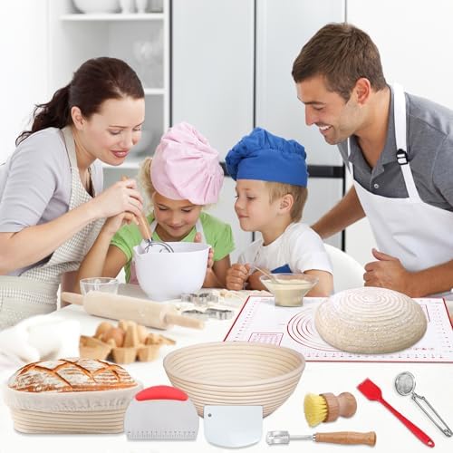 PeacePeo Sourdough Starter Kit with Proofing Baskets