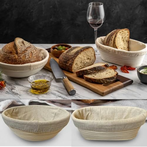 Qavinch Banneton Proofing Baskets Set of 2