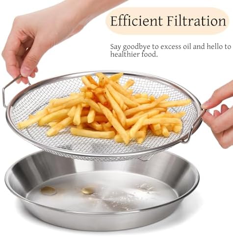 Premium stainless steel mesh pan for oil filtration