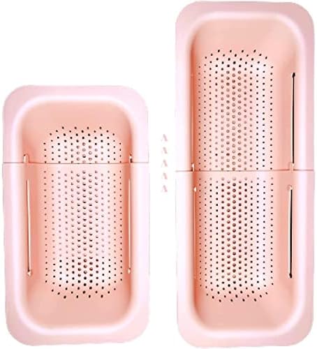Adjustable Pink Kitchen Colander Eliminates Stress