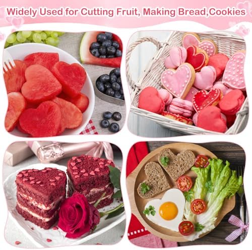 Sturdy Heart Cookie Cutter Set for Valentines Day Easy to Use Durable
