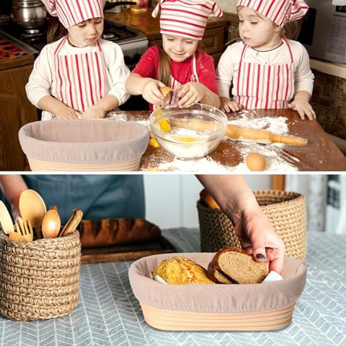 12 Set Bread Proofing Baskets Professional Baking Kit for Sourdough French Bread