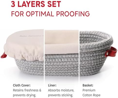 Elegant Sourdough Proofing Basket Set for Bakers