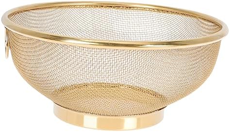 Collapsible Metal Colander Stainless Steel Strainer with Fine Mesh - Durable and Multi-Purpose