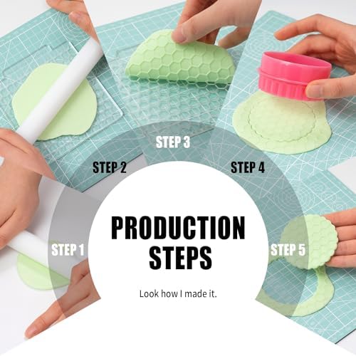 3-Pack Cookie Embosser Set for Fondant Stamps