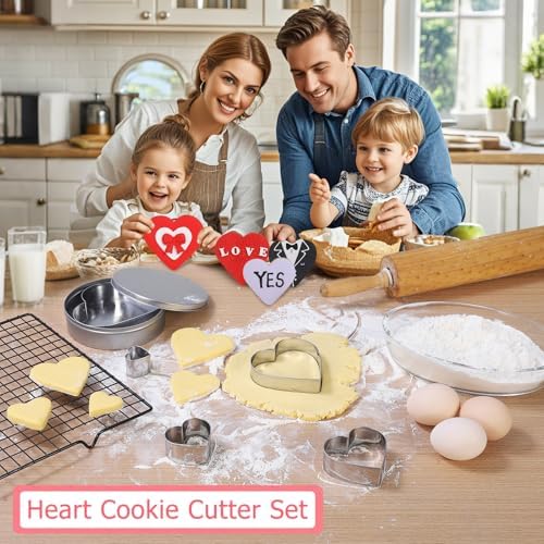Heart-Shaped Cookie Cutters - Perfect for Baking Crafting