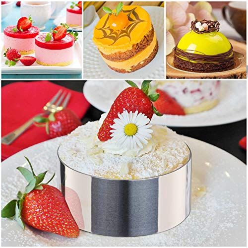 HULISEN Round Cake Ring Mold with Pusher Lifter