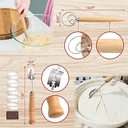 Banneton Bread Proofing Basket Set for Professional Home Bakers Set of 3