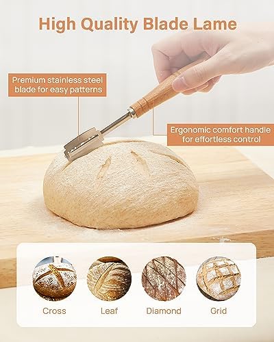 Sourdough Bakers Best S 2x9 Round Banneton Proofing Basket Set