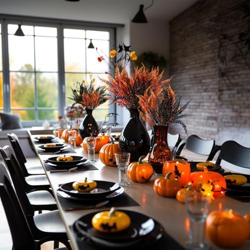 SNAIL GARDEN 12-Piece Halloween Orange Black Boston Fern