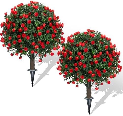 AOKIIE Realistic Boxwood Topiaries - Outdoor