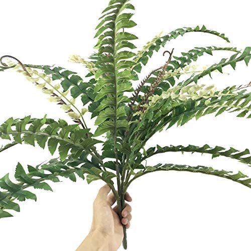 Beebel Artificial Boston Fern Plants 37 Fronds Greenery Bushes