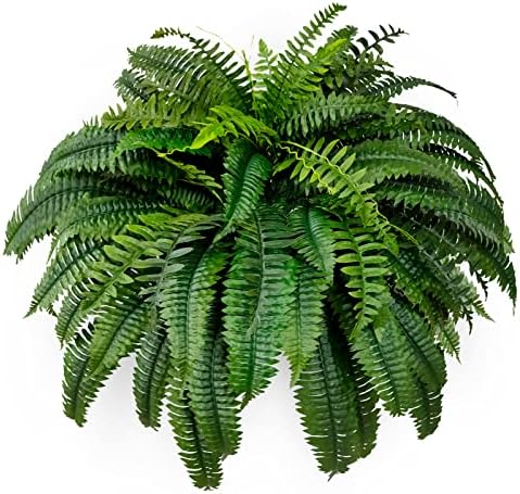 Realistic Silky Artificial Boston Fern Bush