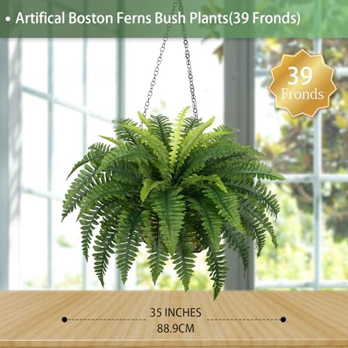 Artificial Boston Ferns 35 Large Fake Fern Set