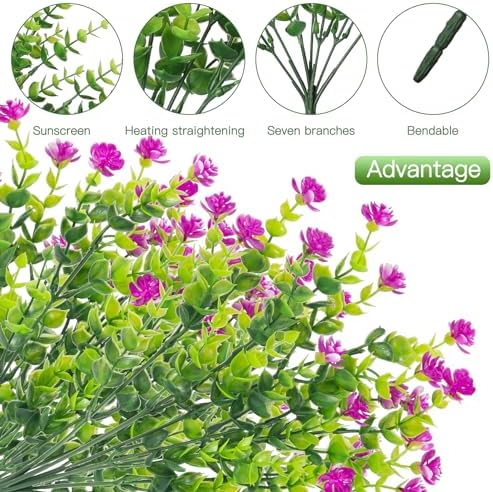Fanceasily Outdoor Artificial flowers UV Resistant Boxwood Decor