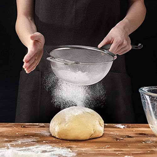 9 Mesh 188 Stainless Steel Quinoa Sieve with Handle