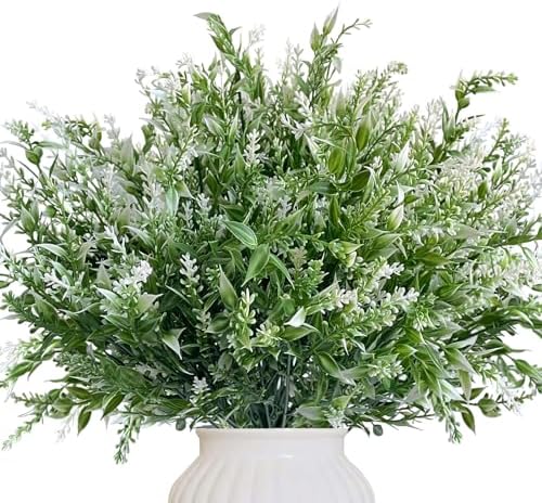 Lakiyfye Lavender Outdoor Fake Shrubs 10-Bundle
