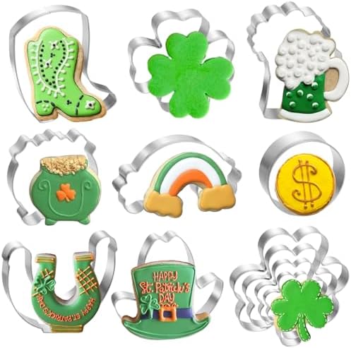 MAPVOLUT 12Pcs St Patricks Day Cookie Cutters Set