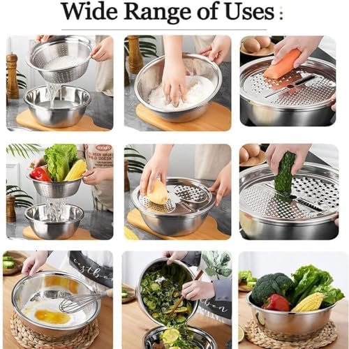 Versatile 304 stainless steel basin with 4-action