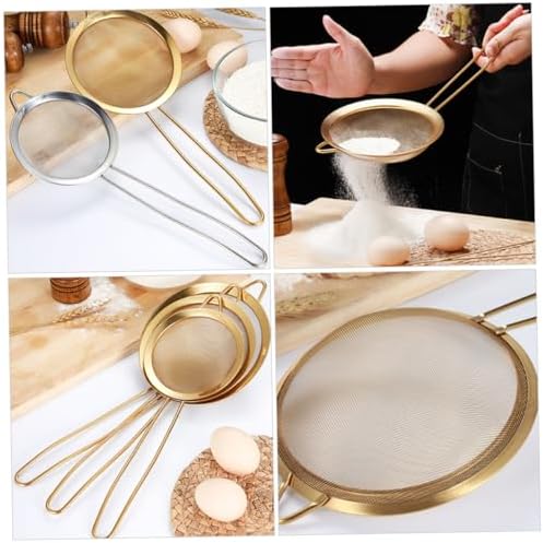 3pcs Stainless Steel Food Strainer Colander Sieve Set