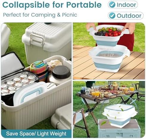 Collapsible Colander Set with Strainer Bowl 2-in-1 Kitchen Essential