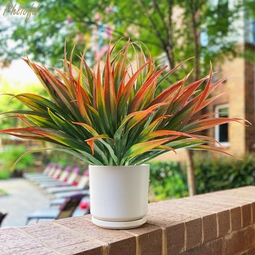 6Pcs Fake Grass Outdoor Planter