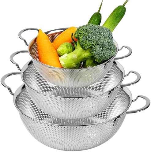 COMPORT K Premium 188 304 Stainless Steel Strainer Set of 3