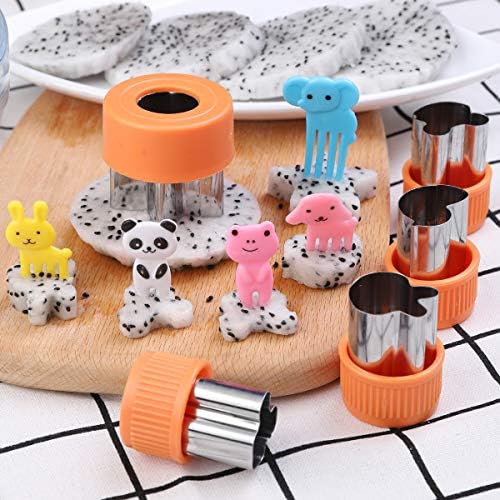 Personalized Kids Veggie and Food Cutters with Unique Animal Stamps