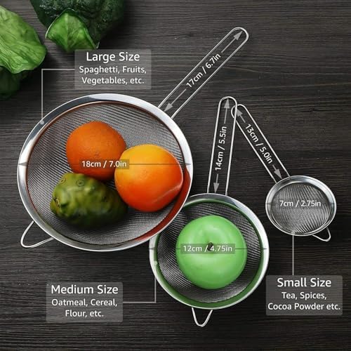 Triple Culinary Strainer Set