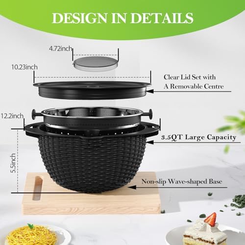 4-in-1 Kitchen Colander Set - Black Versatile Aesthetic