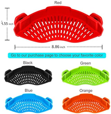 AUOON Heat-Resistant Clip On Strainer for all Pots and Pans