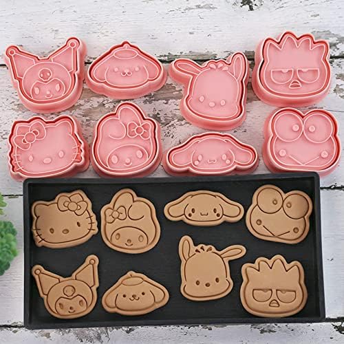 8-Piece Mini Cartoon Cookie Cutters for Baking