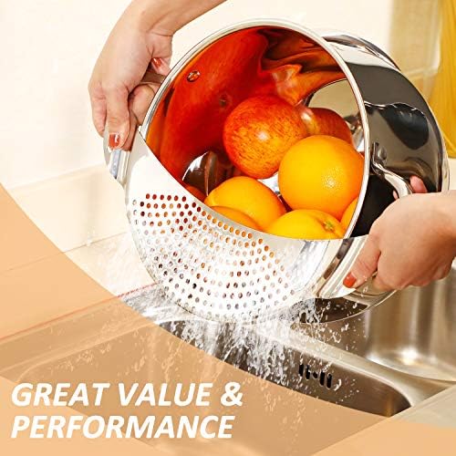 Two-Piece Stainless Steel Colander Set