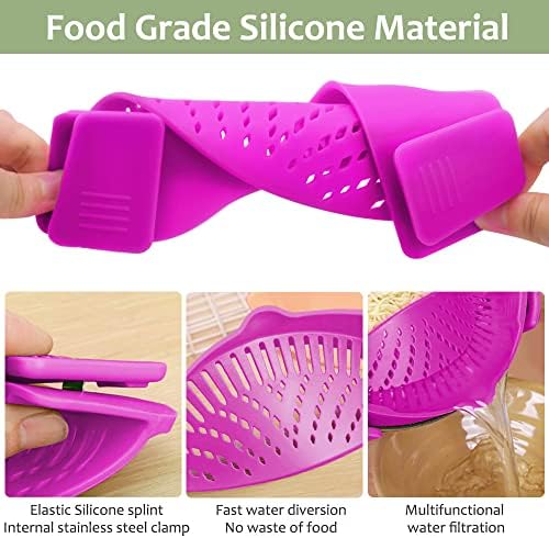 Easy Clip-On Silicong Strainer for Pots Bowls