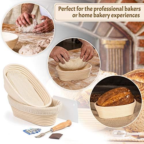 Sourdough Breads Masterpiece Banneton Proofing Basket Set