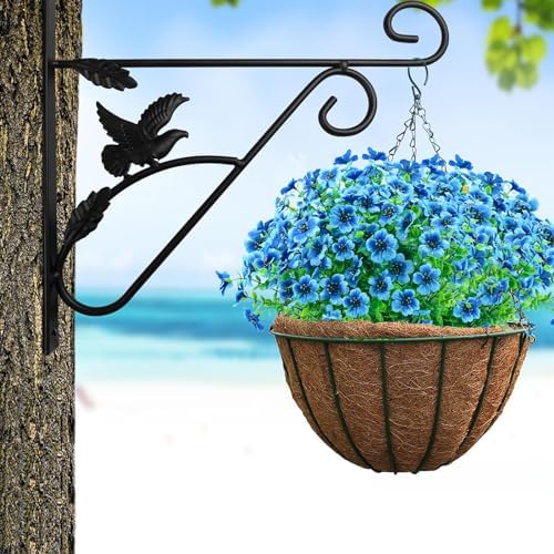 Gorgeous Artificial Fake UV-Resistant Flowers Outdoors Blue