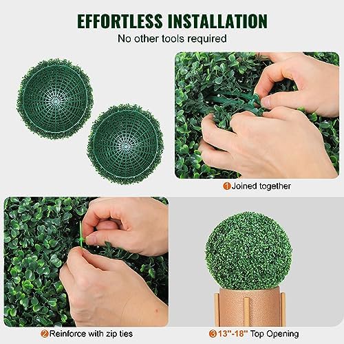 20 Artificial Plant Topiary Balls with LED Lights