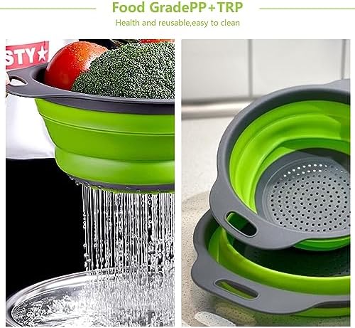 Collapsible Colander Set 3-Piece Heat-Resistant Kitchen Essentials