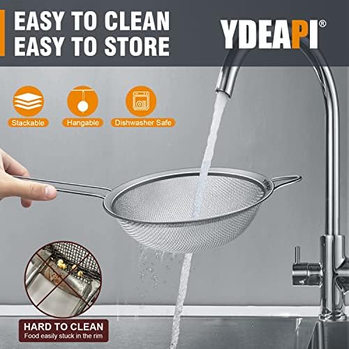 Sturdy 9-inch Mesh Strainer with Handle for Kitchen Essential