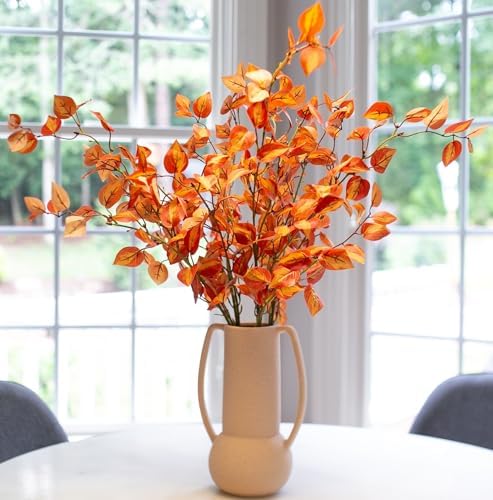 5PCS Fake Eucalyptus Leaves for Fall Cozy Autumn Greenery