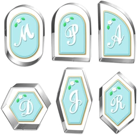 Geometric Plaque Cookie Cutter Set 6 Piece Set Easy to Use Durable