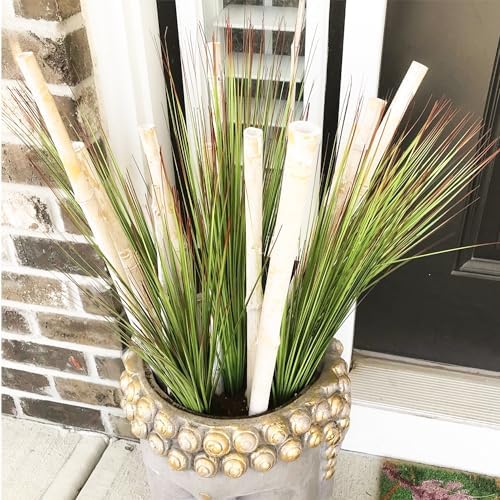27 Artificial Plants Real-Look Wheat Grass Greenery Pack of 8