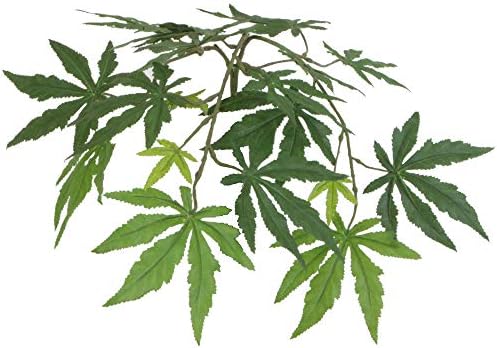 Vickerman 4-Foot Artificial Japanese Maple Bush in Rattan Basket Green