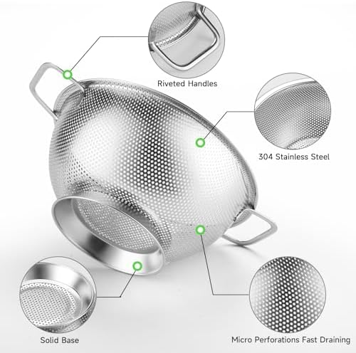 High-Quality 3-Quart Kitchen Colander
