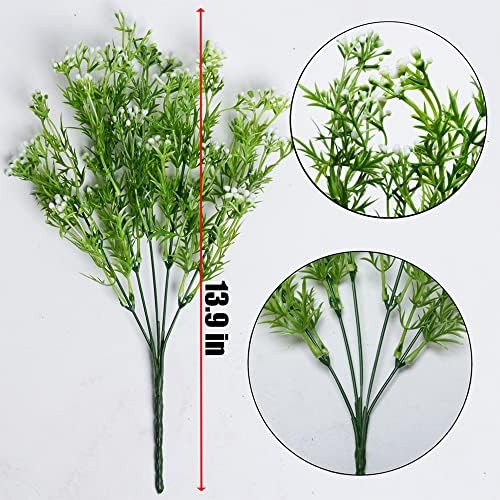 8 Pcs Outdoor Artificial Flowers Anti-Seasonal arrangements White